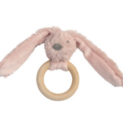 houten ringrammelaar oudroze happy horse