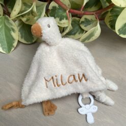 knuffeldoekje gans met naam little dutch