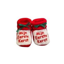 slofjes mijn eerste kerst rood