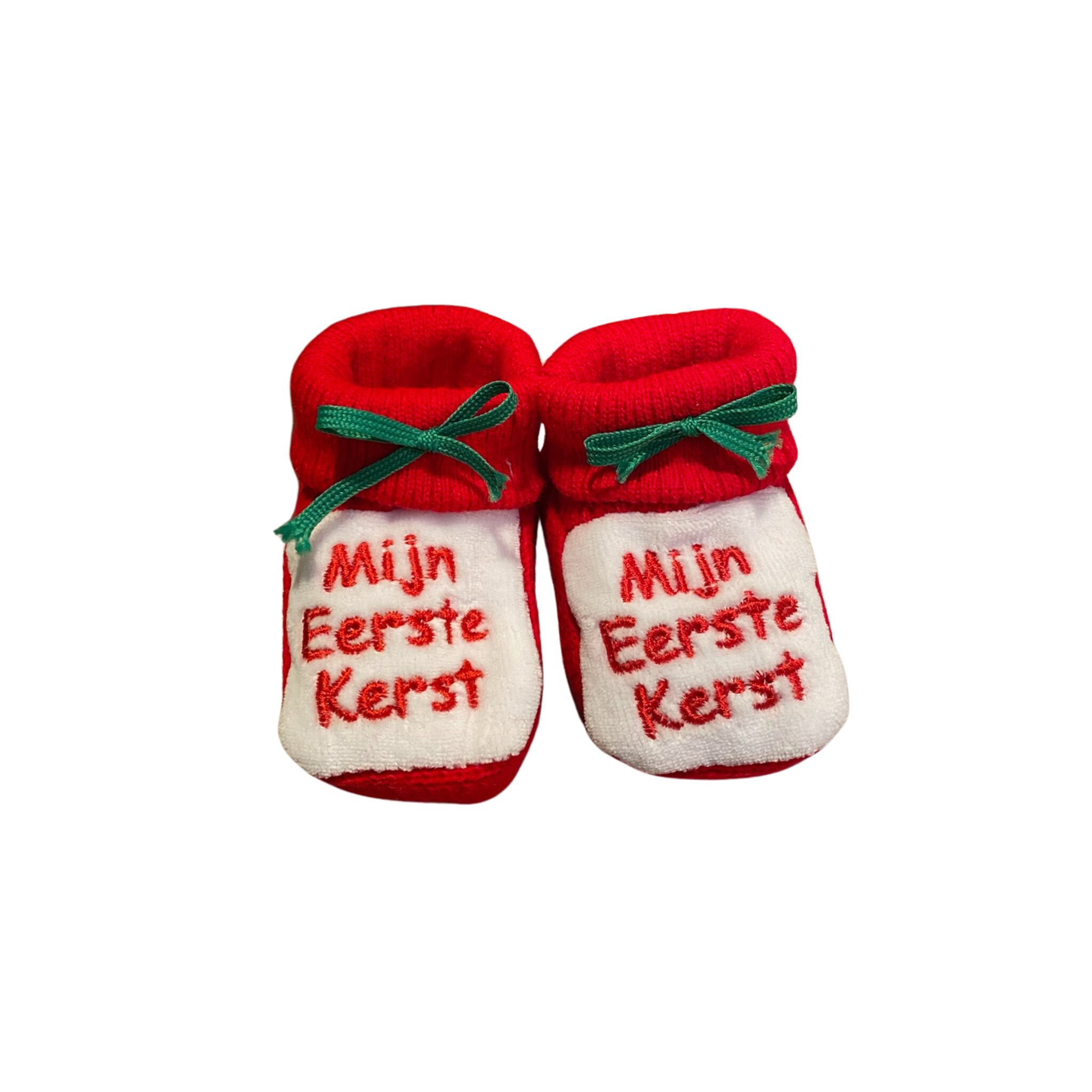 slofjes mijn eerste kerst rood