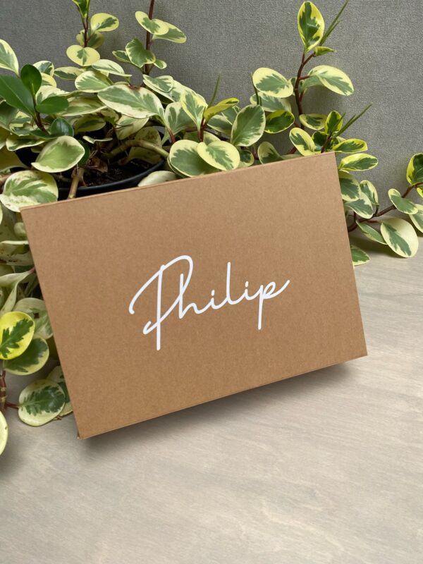 gepersonaliseerde cadeaubox bruin