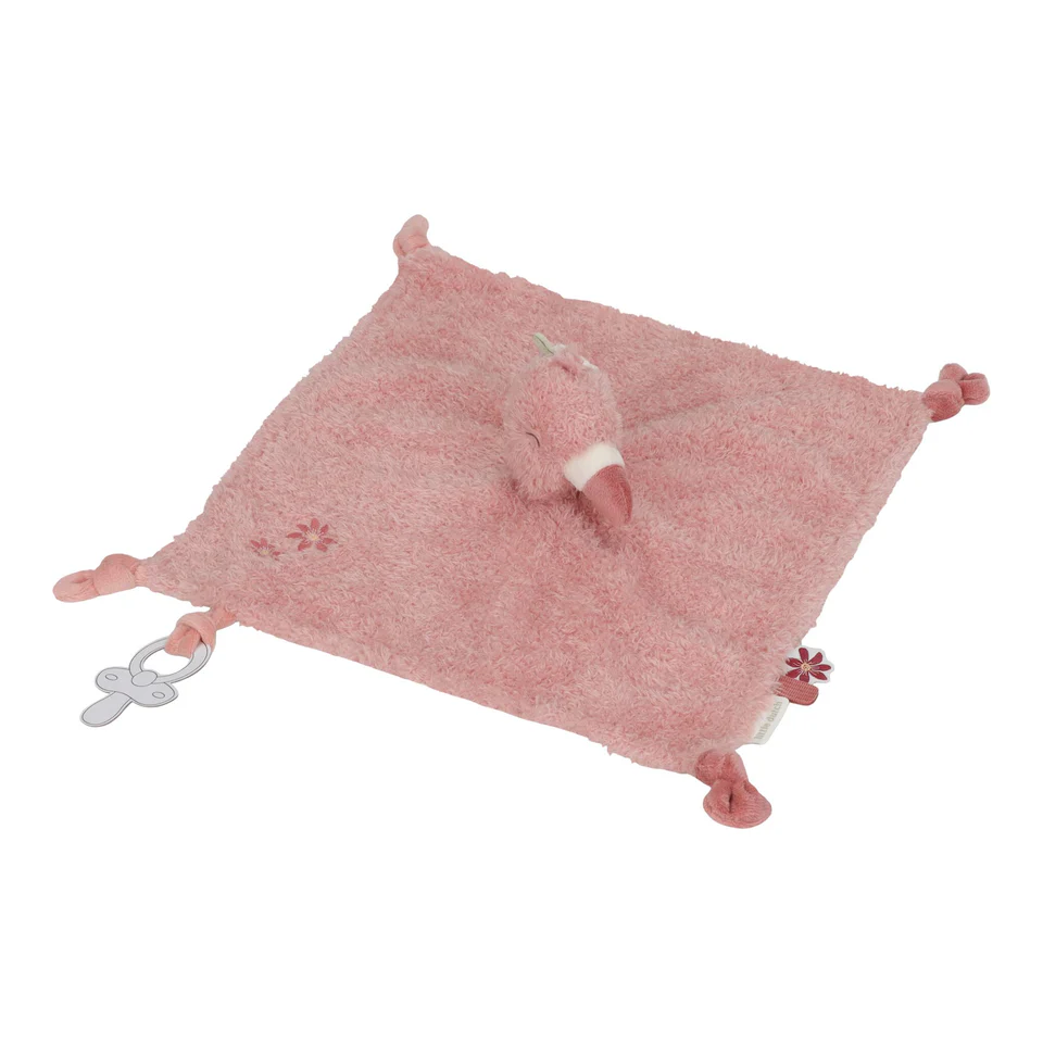 gepersonaliseerd Little Dutch knuffeldoekje flamingo