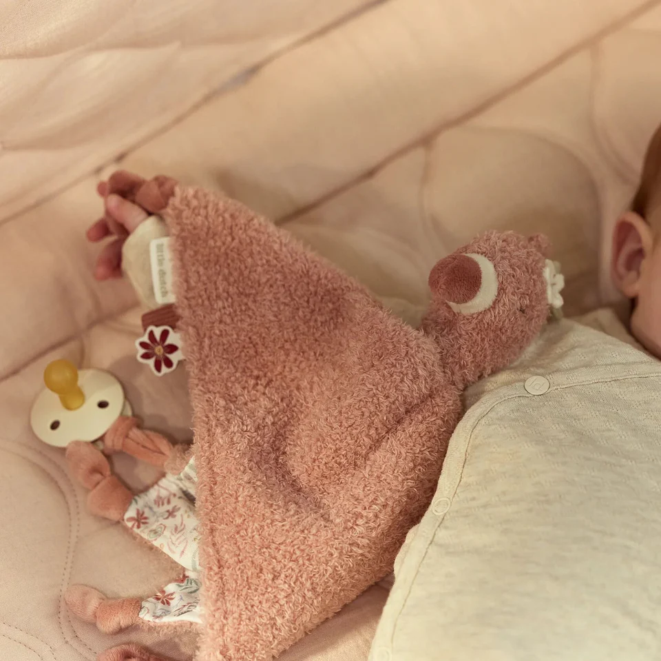 Little Dutch Knuffeldoekje Flamingo met Naam – Roze - Afbeelding 3