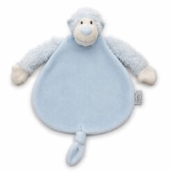 knuffeldoekje aap blauw funnies met naam geborduurd