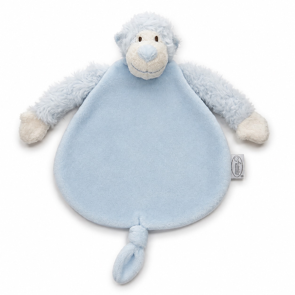 knuffeldoekje aap blauw funnies met naam geborduurd